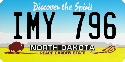 ND license plate IMY796