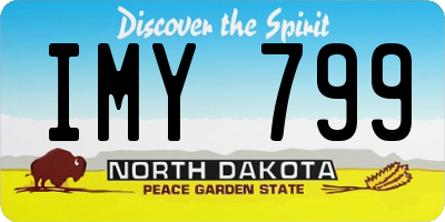 ND license plate IMY799