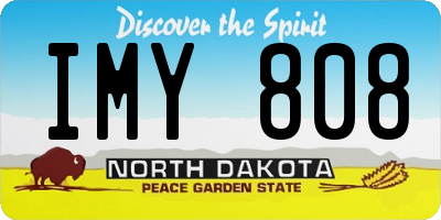 ND license plate IMY808