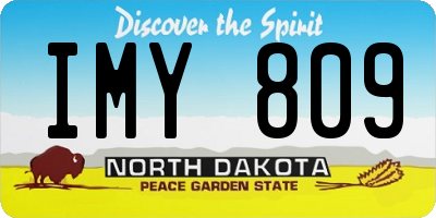 ND license plate IMY809