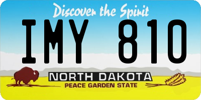 ND license plate IMY810