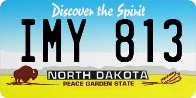ND license plate IMY813