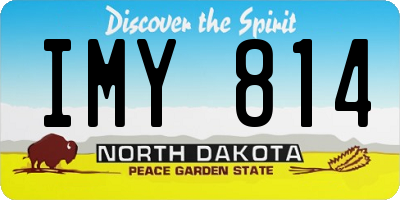 ND license plate IMY814