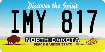 ND license plate IMY817