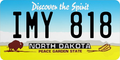 ND license plate IMY818