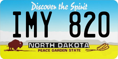 ND license plate IMY820