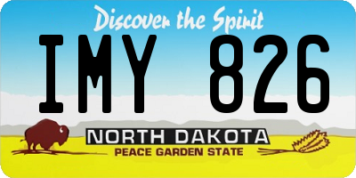 ND license plate IMY826