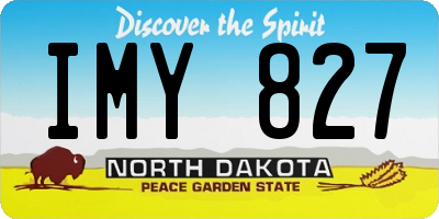 ND license plate IMY827