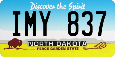ND license plate IMY837