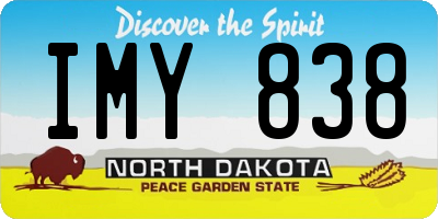 ND license plate IMY838