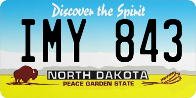 ND license plate IMY843