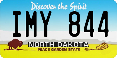 ND license plate IMY844