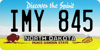 ND license plate IMY845