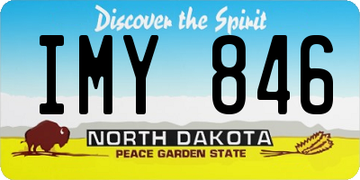 ND license plate IMY846