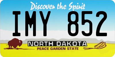 ND license plate IMY852
