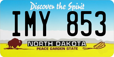 ND license plate IMY853