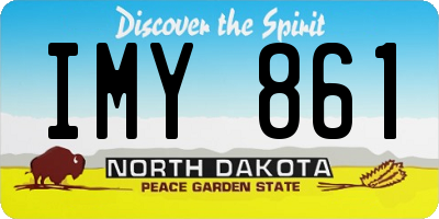 ND license plate IMY861