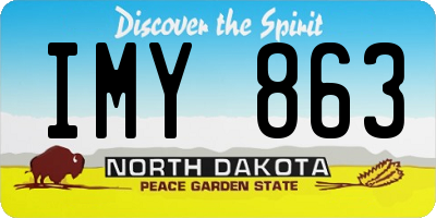 ND license plate IMY863