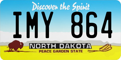 ND license plate IMY864