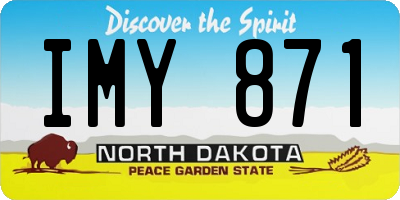 ND license plate IMY871