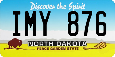 ND license plate IMY876