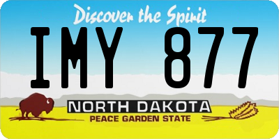 ND license plate IMY877