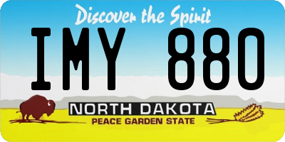 ND license plate IMY880