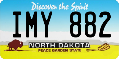 ND license plate IMY882