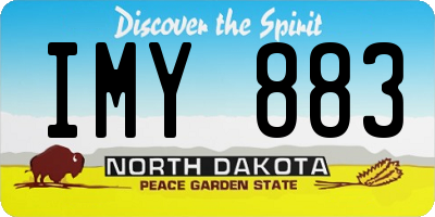 ND license plate IMY883