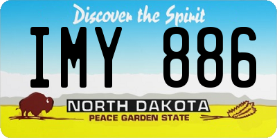 ND license plate IMY886