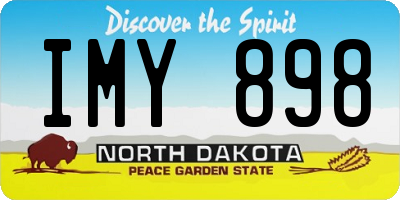 ND license plate IMY898