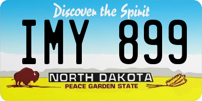 ND license plate IMY899