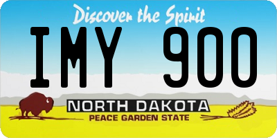 ND license plate IMY900