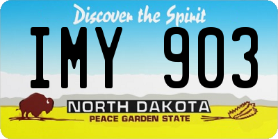 ND license plate IMY903