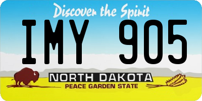 ND license plate IMY905