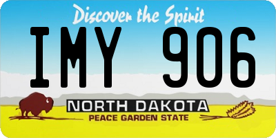 ND license plate IMY906
