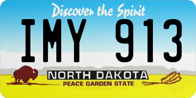 ND license plate IMY913