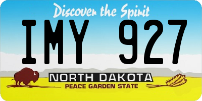 ND license plate IMY927