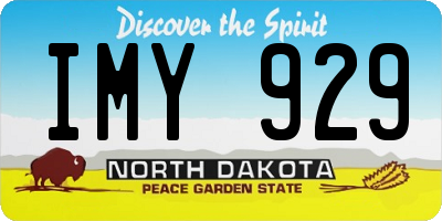 ND license plate IMY929