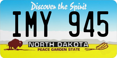 ND license plate IMY945
