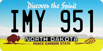 ND license plate IMY951