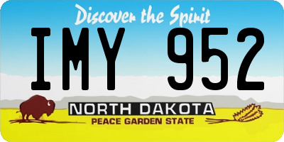 ND license plate IMY952