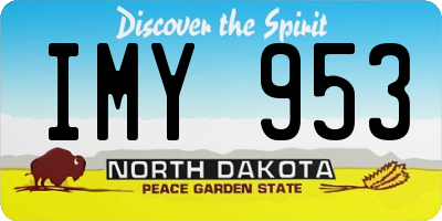 ND license plate IMY953