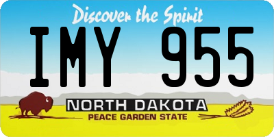 ND license plate IMY955