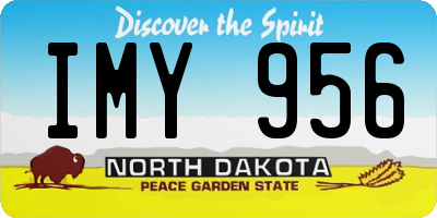 ND license plate IMY956