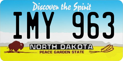 ND license plate IMY963