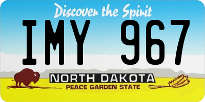 ND license plate IMY967