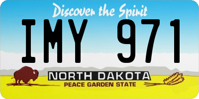 ND license plate IMY971