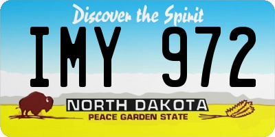 ND license plate IMY972