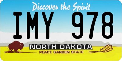 ND license plate IMY978